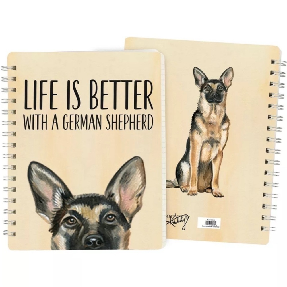 LAST ONE Primitives By Kathy Notebook Life Is Better With A German Shepherd NIP